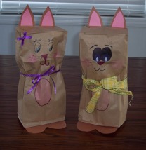 paper bag Easter bunnies